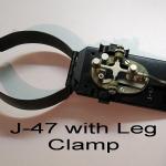 Courtesy ON6EO - J-47 key with leg clamp